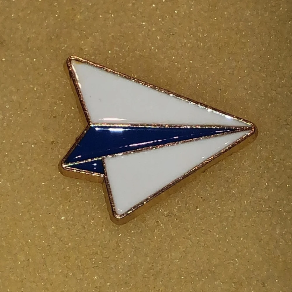 Paper Airplane Plane Y2K Retro Boho Scatter Pin